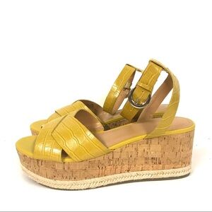 Marc Fisher Yellow Platform Sandals​​